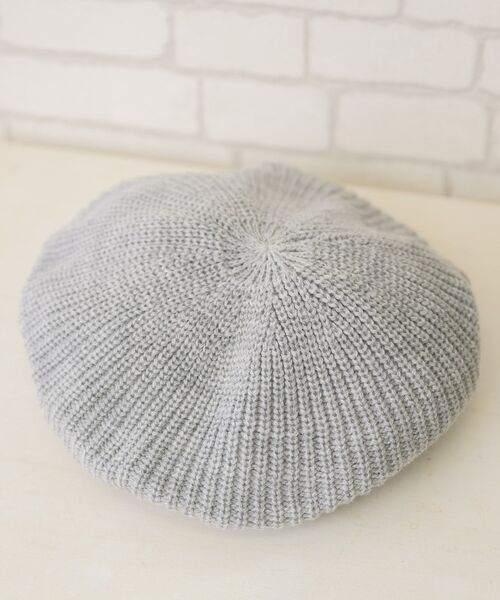 casita(RETRO GIRL)（カシータ）の「ニットベレー（ハンチング/ベレー帽・レディース・ライトグレー/オフホワイト/ブラック・ONE SIZE）」の16枚目の写真