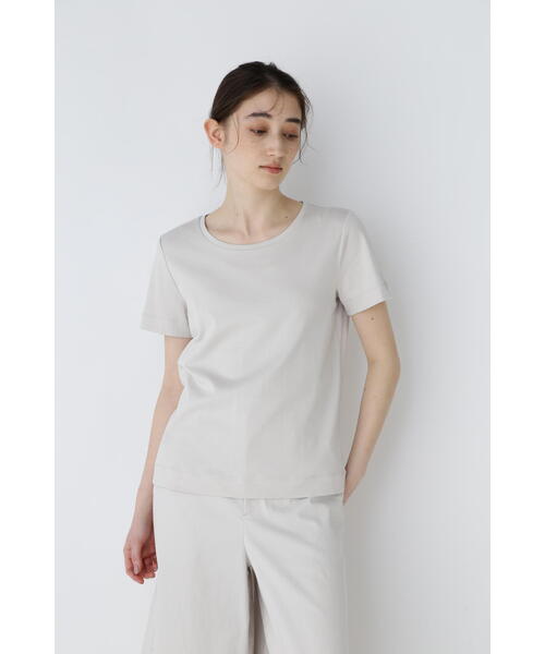 human woman（ヒューマンウーマン）の「◆オーガニックコットンスムースＴシャツ（Tシャツ/カットソー・レディース・グレー/ホワイト・MEDIUM/LARGE）」の18枚目の写真