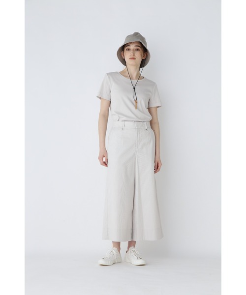 human woman（ヒューマンウーマン）の「◆オーガニックコットンスムースＴシャツ（Tシャツ/カットソー・レディース・グレー/ホワイト・MEDIUM/LARGE）」の11枚目の写真