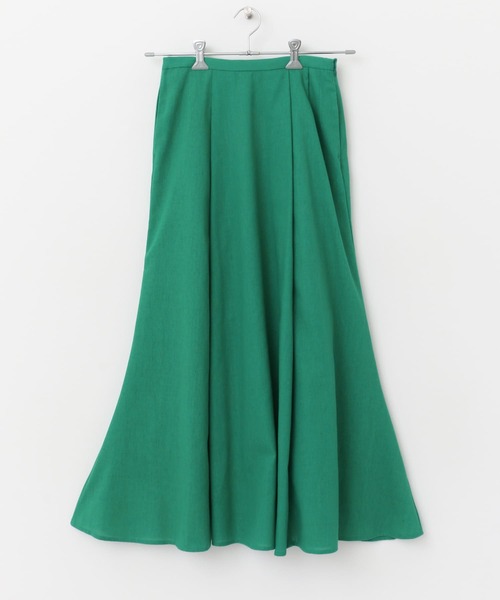 URBAN RESEARCH ROSSO WOMEN（アーバンリサーチ　ロッソ）の「リネン混タックロングスカート（スカート・レディース・ブラック/ホワイト/グリーン・FREE）」の6枚目の写真