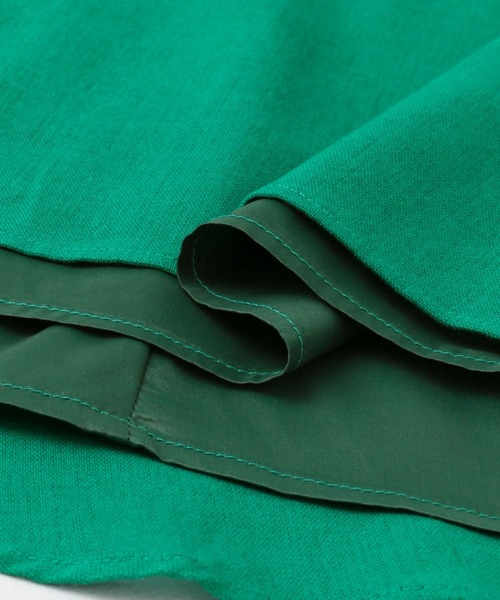 URBAN RESEARCH ROSSO WOMEN（アーバンリサーチ　ロッソ）の「リネン混タックロングスカート（スカート・レディース・ブラック/ホワイト/グリーン・FREE）」の9枚目の写真