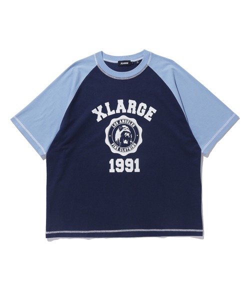 XLARGE（エクストララージ）の「COLOR SCHEME STITCH RAGLAN S/S TEE（Tシャツ/カットソー・メンズ・ホワイト/ブラック/ネイビー・M/S/XL/L）」の3枚目の写真