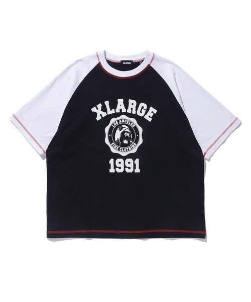 XLARGE（エクストララージ）の「COLOR SCHEME STITCH RAGLAN S/S TEE（Tシャツ/カットソー・メンズ・ホワイト/ブラック/ネイビー・M/S/XL/L）」の2枚目の写真