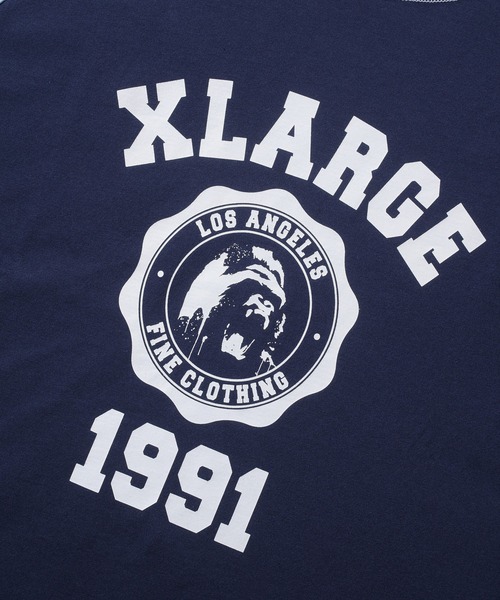 XLARGE（エクストララージ）の「COLOR SCHEME STITCH RAGLAN S/S TEE（Tシャツ/カットソー・メンズ・ホワイト/ブラック/ネイビー・M/S/XL/L）」の9枚目の写真