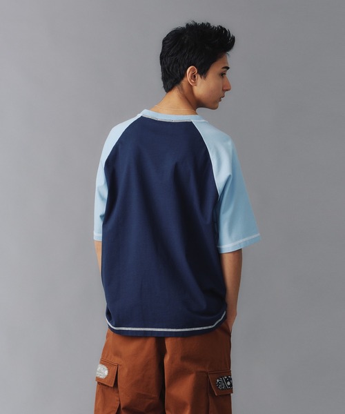 XLARGE（エクストララージ）の「COLOR SCHEME STITCH RAGLAN S/S TEE（Tシャツ/カットソー・メンズ・ホワイト/ブラック/ネイビー・M/S/XL/L）」の12枚目の写真