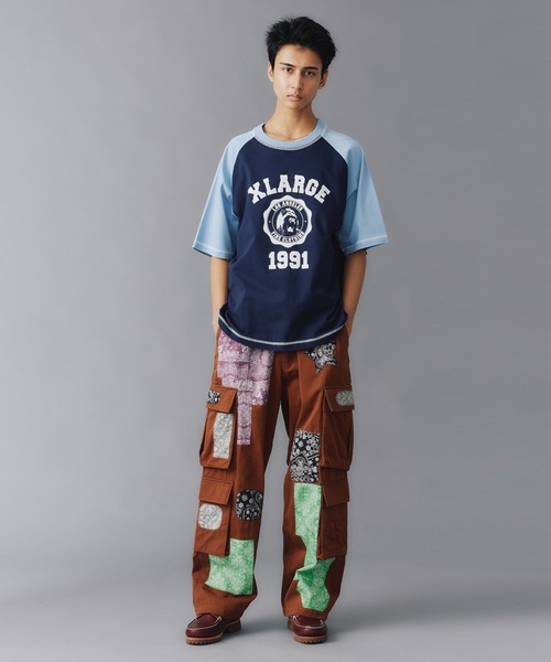 XLARGE（エクストララージ）の「COLOR SCHEME STITCH RAGLAN S/S TEE（Tシャツ/カットソー・メンズ・ホワイト/ブラック/ネイビー・M/S/XL/L）」の13枚目の写真