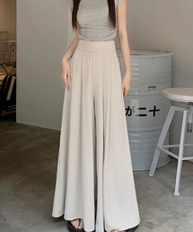 タック入り スカンツワイドパンツ