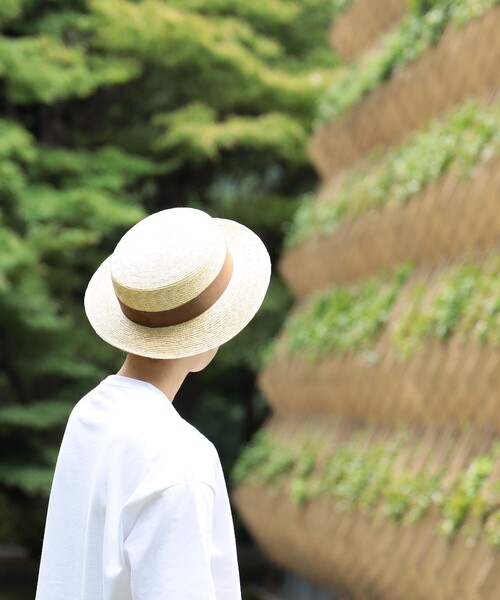 BEAMS JAPAN(ビームス ジャパン)の「〈UNISEX〉 丸高製帽所 × BEAMS JAPAN / 別注 カンカン帽(ハット・メンズ・ブラック/ブラウン・ONE SIZE)」の6枚目の写真