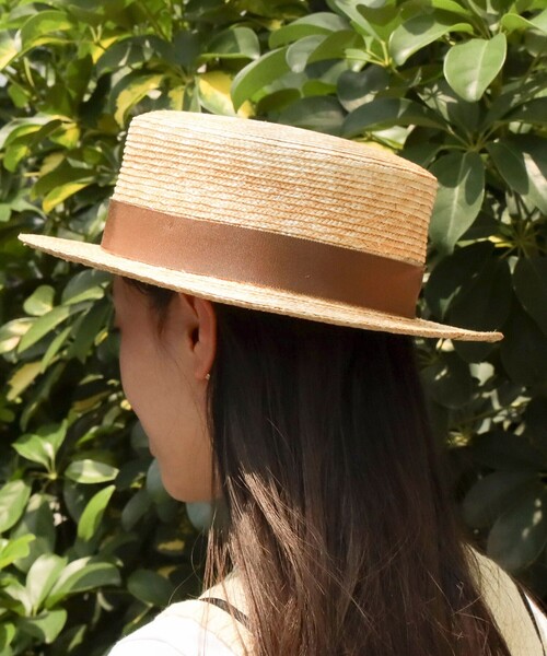 BEAMS JAPAN(ビームス ジャパン)の「〈UNISEX〉 丸高製帽所 × BEAMS JAPAN / 別注 カンカン帽(ハット・メンズ・ブラック/ブラウン・ONE SIZE)」の5枚目の写真