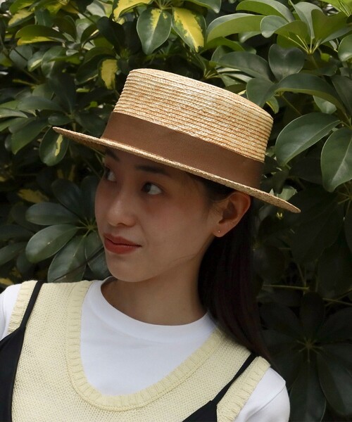 BEAMS JAPAN(ビームス ジャパン)の「〈UNISEX〉 丸高製帽所 × BEAMS JAPAN / 別注 カンカン帽(ハット・メンズ・ブラック/ブラウン・ONE SIZE)」の3枚目の写真
