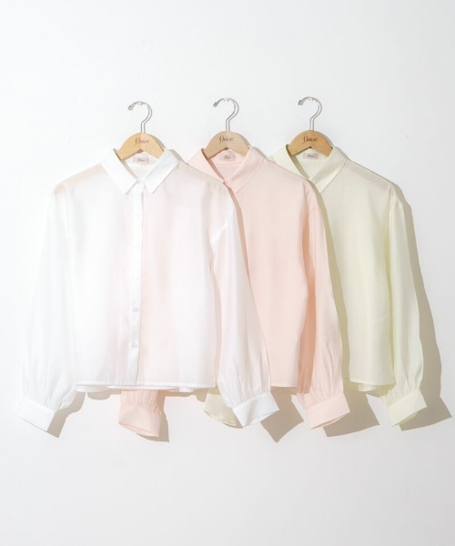 flower（フラワー）の「ソルベギャザーシャツ（シャツ/ブラウス・レディース・ピンク/ミント/アイボリー・FREE）」の20枚目の写真