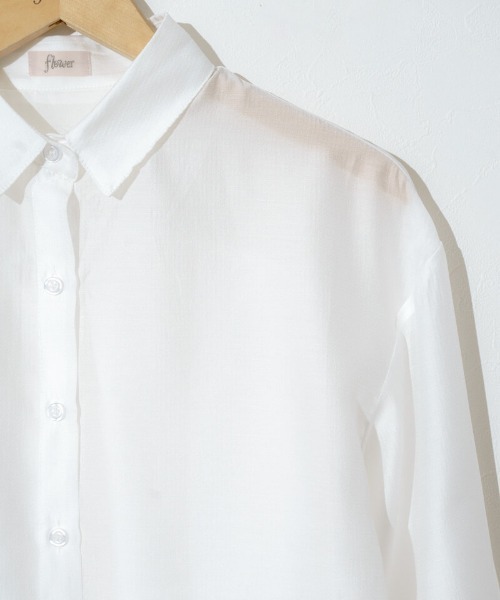 flower（フラワー）の「ソルベギャザーシャツ（シャツ/ブラウス・レディース・ピンク/ミント/アイボリー・FREE）」の12枚目の写真