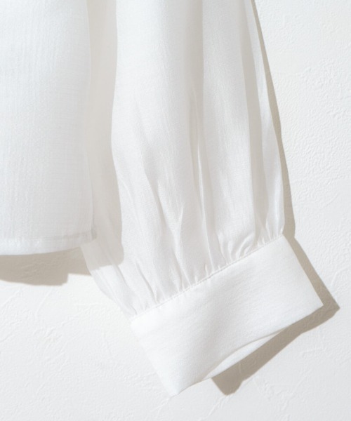 flower（フラワー）の「ソルベギャザーシャツ（シャツ/ブラウス・レディース・ピンク/ミント/アイボリー・FREE）」の14枚目の写真