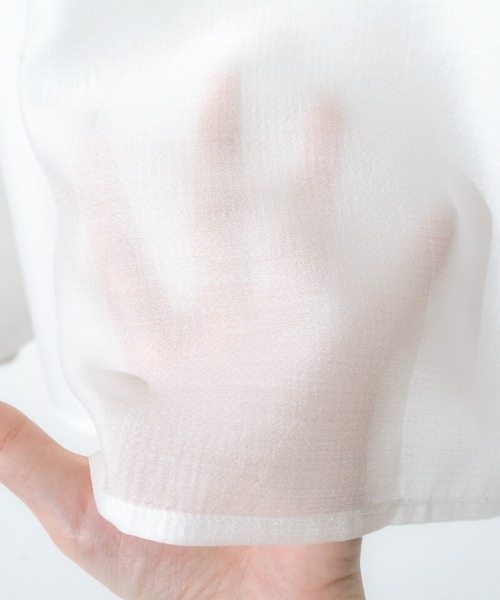 flower（フラワー）の「ソルベギャザーシャツ（シャツ/ブラウス・レディース・ピンク/ミント/アイボリー・FREE）」の15枚目の写真