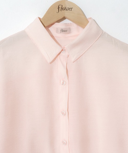 flower（フラワー）の「ソルベギャザーシャツ（シャツ/ブラウス・レディース・ピンク/ミント/アイボリー・FREE）」の5枚目の写真