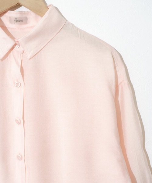 flower（フラワー）の「ソルベギャザーシャツ（シャツ/ブラウス・レディース・ピンク/ミント/アイボリー・FREE）」の6枚目の写真