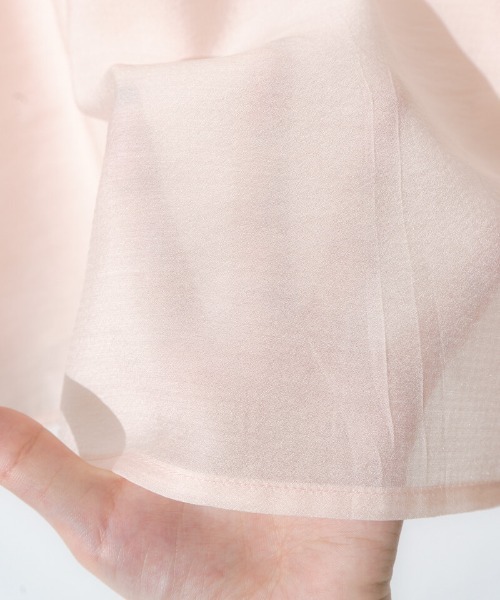 flower（フラワー）の「ソルベギャザーシャツ（シャツ/ブラウス・レディース・ピンク/ミント/アイボリー・FREE）」の9枚目の写真