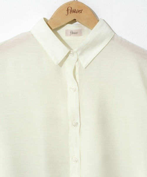 flower（フラワー）の「ソルベギャザーシャツ（シャツ/ブラウス・レディース・ピンク/ミント/アイボリー・FREE）」の4枚目の写真