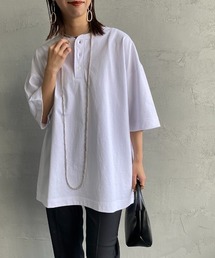 [HEALTHKNIT/ヘルスニット] 別注 ビッグシルエット ヘンリーネックTシャツ