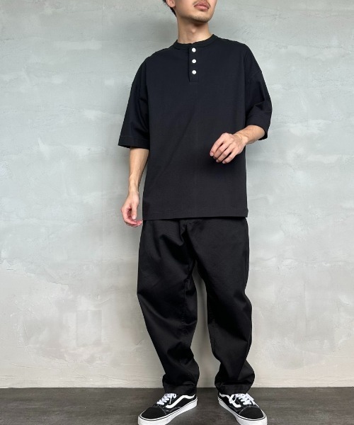 Healthknit（ヘルスニット）の「[HEALTHKNIT/ヘルスニット] 別注 ビッグシルエット ヘンリーネックTシャツ（Tシャツ/カットソー・レディース・ブラック/グレー/ホワイト・M/L/XL/XXL）」の19枚目の写真