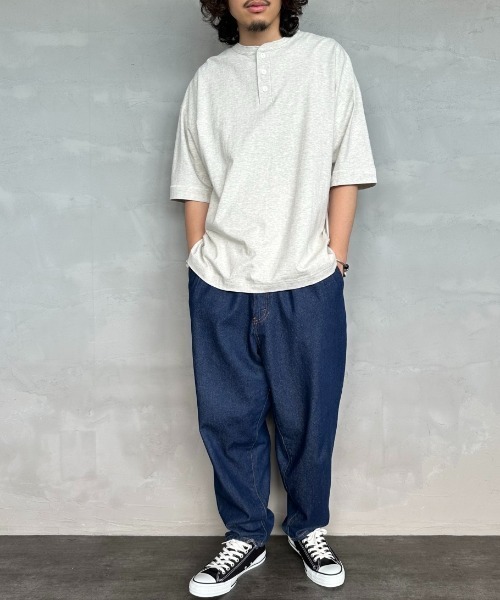 Healthknit（ヘルスニット）の「[HEALTHKNIT/ヘルスニット] 別注 ビッグシルエット ヘンリーネックTシャツ（Tシャツ/カットソー・レディース・ブラック/グレー/ホワイト・M/L/XL/XXL）」の20枚目の写真