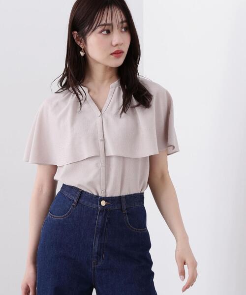 PROPORTION BODY DRESSING（プロポーションボディドレッシング）の「ケープ風ブラウス / 1214110421（シャツ/ブラウス・レディース・ベージュ/ピンク/ブルー・FREE）」の3枚目の写真