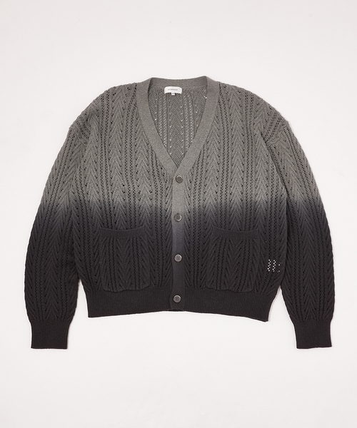 ABAHOUSE（アバハウス）の「【透かし編み】グラデーション シアー カーディガン（カーディガン/ボレロ・メンズ・グレー/サックスブルー/アイボリー・46/48/44）」の21枚目の写真