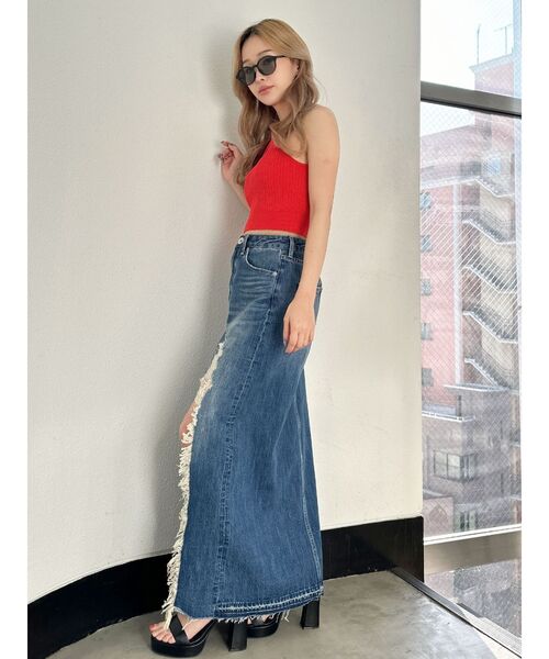 GYDA（ジェイダ）の「SQUARE gyda MOLDアメスリニットトップス（ニット/セーター・レディース・オフホワイト/ブラック/レッド/グリーン・FREE）」の10枚目の写真