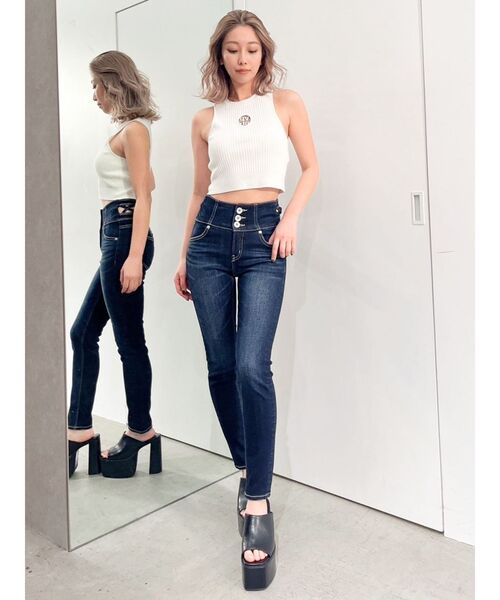 GYDA（ジェイダ）の「SQUARE gyda MOLDアメスリニットトップス（ニット/セーター・レディース・オフホワイト/ブラック/レッド/グリーン・FREE）」の22枚目の写真