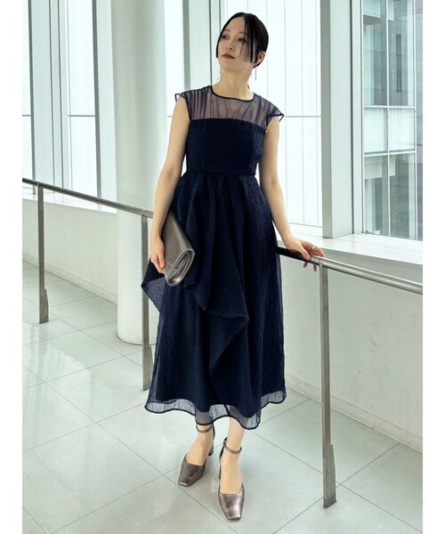 LAGUNAMOON（ラグナムーン）の「LADYエンボスオーガンジードレス（ドレス・レディース・ネイビー/ブラック・SMALL/MEDIUM）」の12枚目の写真
