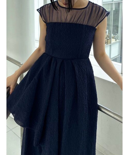 LAGUNAMOON（ラグナムーン）の「LADYエンボスオーガンジードレス（ドレス・レディース・ネイビー/ブラック・SMALL/MEDIUM）」の7枚目の写真