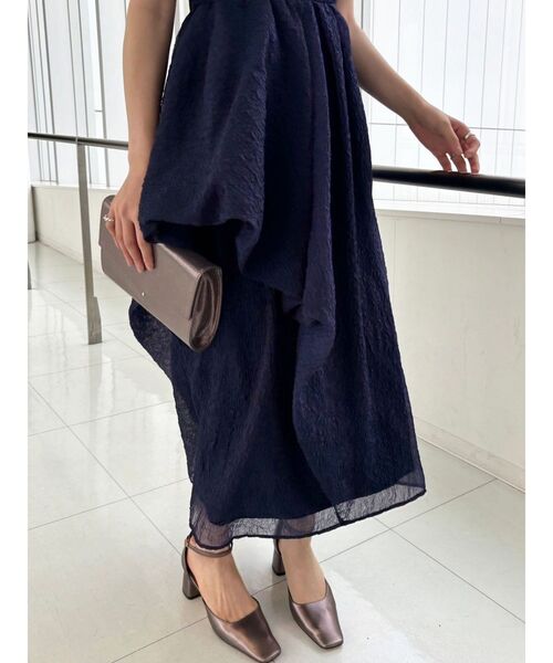 LAGUNAMOON（ラグナムーン）の「LADYエンボスオーガンジードレス（ドレス・レディース・ネイビー/ブラック・SMALL/MEDIUM）」の8枚目の写真