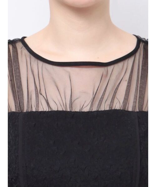 LAGUNAMOON（ラグナムーン）の「LADYエンボスオーガンジードレス（ドレス・レディース・ネイビー/ブラック・SMALL/MEDIUM）」の4枚目の写真