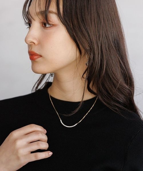 Andemiu(アンデミュウ)の「キュービックジルコニアネックレス118364(ネックレス・レディース・グレー系その他/イエロー系その他・FREE)」の5枚目の写真