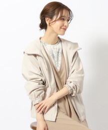 ◆【洗える/気温対策】軽くてやわらか エアリー フーディーブルゾン