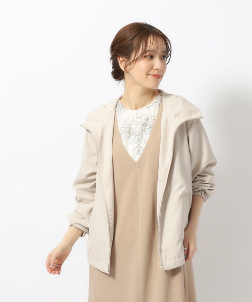 SHOO・LA・RUE（シューラルー）の「◆【洗える/気温対策】軽くてやわらか エアリー フーディーブルゾン（ブルゾン・レディース・ブラック/カーキ/ベージュ・02/04/03）」の11枚目の写真