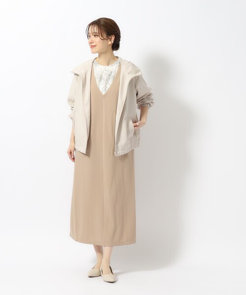 SHOO・LA・RUE（シューラルー）の「◆【洗える/気温対策】軽くてやわらか エアリー フーディーブルゾン（ブルゾン・レディース・ブラック/カーキ/ベージュ・02/04/03）」の13枚目の写真