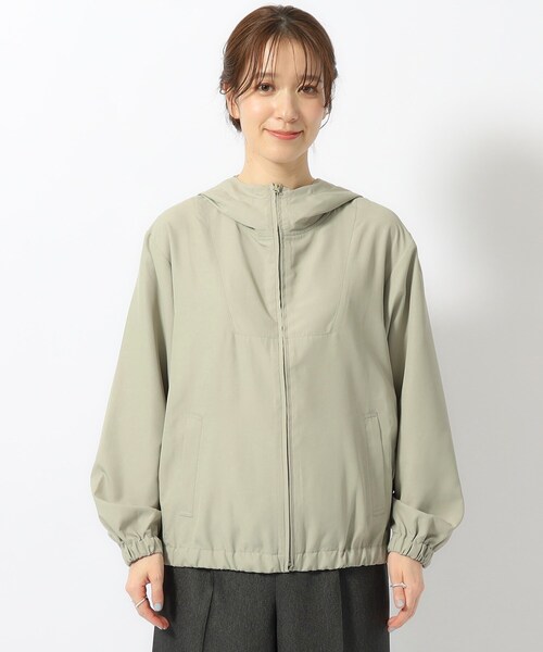 SHOO・LA・RUE（シューラルー）の「◆【洗える/気温対策】軽くてやわらか エアリー フーディーブルゾン（ブルゾン・レディース・ブラック/カーキ/ベージュ・02/04/03）」の19枚目の写真