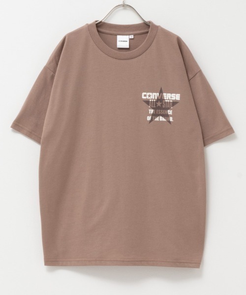 CONVERSE（コンバース）の「CONVERSE コンバース デカロゴプリントＴシャツ（Tシャツ/カットソー・キッズ・ベージュ/ブラック・120/130/140/150/160）」の3枚目の写真