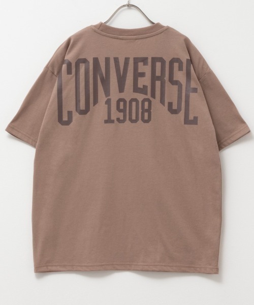 CONVERSE（コンバース）の「CONVERSE コンバース デカロゴプリントＴシャツ（Tシャツ/カットソー・キッズ・ベージュ/ブラック・120/130/140/150/160）」の4枚目の写真