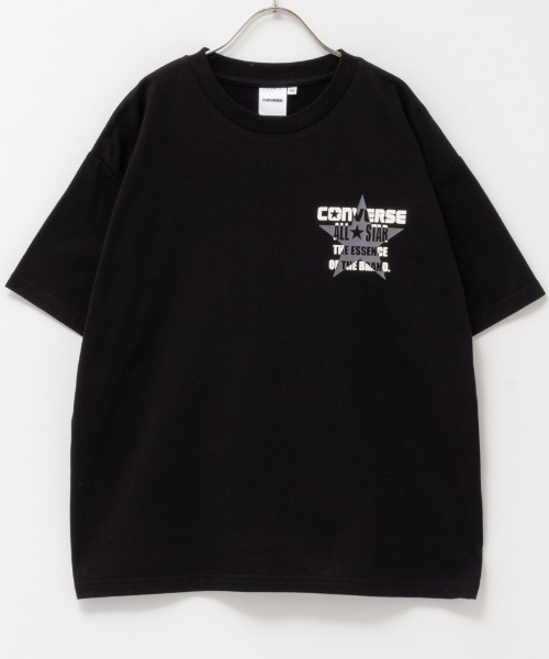 CONVERSE（コンバース）の「CONVERSE コンバース デカロゴプリントＴシャツ（Tシャツ/カットソー・キッズ・ベージュ/ブラック・120/130/140/150/160）」の5枚目の写真