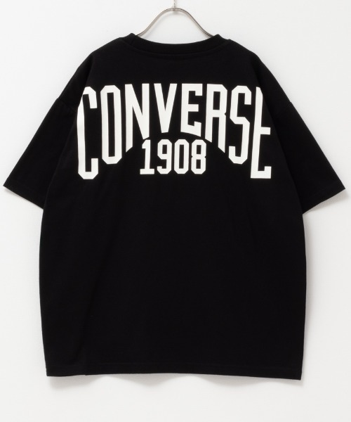 CONVERSE（コンバース）の「CONVERSE コンバース デカロゴプリントＴシャツ（Tシャツ/カットソー・キッズ・ベージュ/ブラック・120/130/140/150/160）」の6枚目の写真