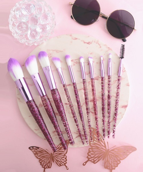Mayree（メイリー）の「【resonance】キラキラ ラメ グリッター メイク ブラシセット（メイクブラシ・レディース・パープル系/ピンク系/グリーン系・FREE）」の7枚目の写真
