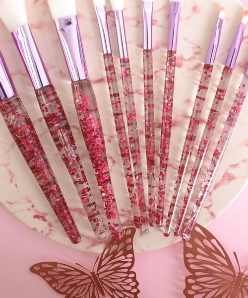 Mayree（メイリー）の「【resonance】キラキラ ラメ グリッター メイク ブラシセット（メイクブラシ・レディース・パープル系/ピンク系/グリーン系・FREE）」の10枚目の写真