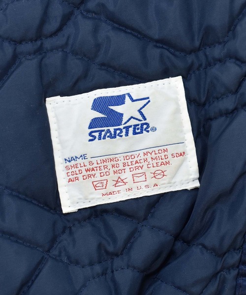 NBA/NFL/NHL/MLB（エヌビーエーエヌエフエルエヌエイチエルエムエルビー）の「【ヴィンテージ古着】90's STARTER/スターター NFL ”CHICAGO BEARS” ナイロンスタジャン USA製（スタジャン・メンズ・ネイビー・LARGE）」の12枚目の写真