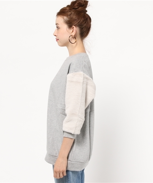 ROSE BUD（ローズバッド）の「LCTT-15237 FUR/S BIG P/O（スウェット・レディース・ブラック/ミックスグレー/オートミール・ONE SIZE）」の10枚目の写真