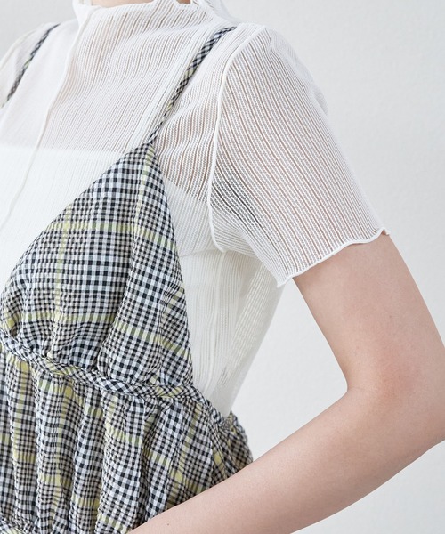 VIS（ビス）の「ふくれチェックキャミワンピ（ジャンパースカート・レディース・ブラック/ブラック系その他/オレンジ系その他・FREE）」の17枚目の写真