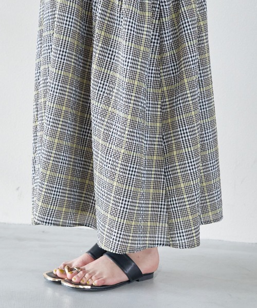 VIS（ビス）の「ふくれチェックキャミワンピ（ジャンパースカート・レディース・ブラック/ブラック系その他/オレンジ系その他・FREE）」の15枚目の写真