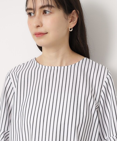 OPAQUE.CLIP（オペークドットクリップ）の「◆ランタンスリーブブラウス/エシカルブロード 【洗濯機洗い可】（シャツ/ブラウス・レディース・ブラック/ホワイト/ホワイト系3・42/40/38/36）」の19枚目の写真