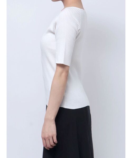 【セール】シルクブレンドスクエアニットプルオーバー（ニット/セーター）｜LAGUNAMOON（ラグナムーン）